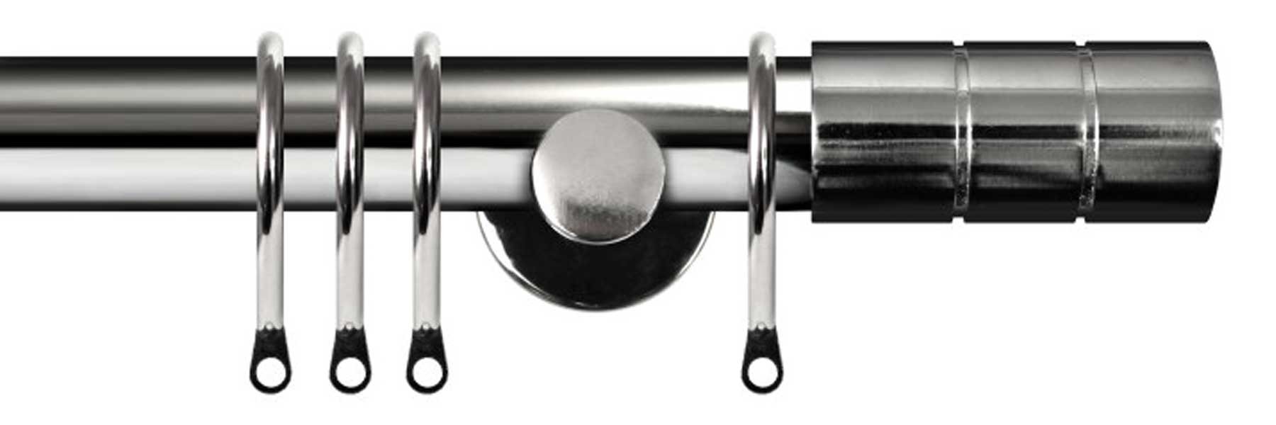Renaissance Dimensions 28mm Contemporary Brkt Polished Silver Cylinder