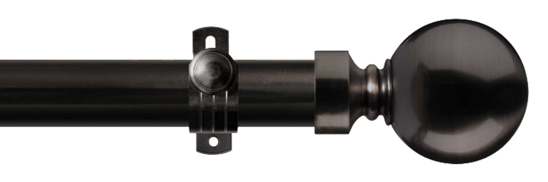 Renaissance Dimensions 28mm Eyelet Pole Options Brkt Black Nickel Ball Finial