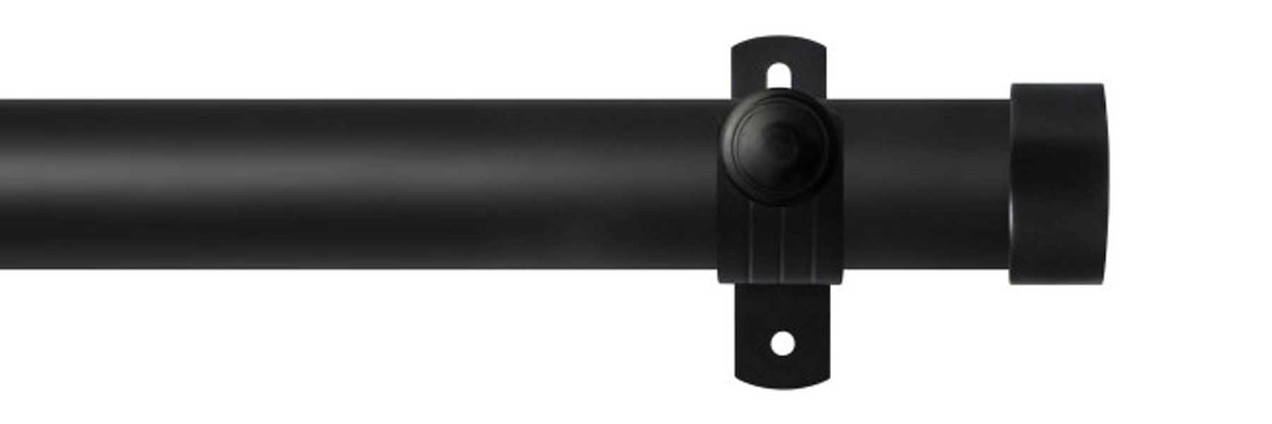 Renaissance 28mm Dimensions Options Eyelet Pole Matt Black End Cap Finial