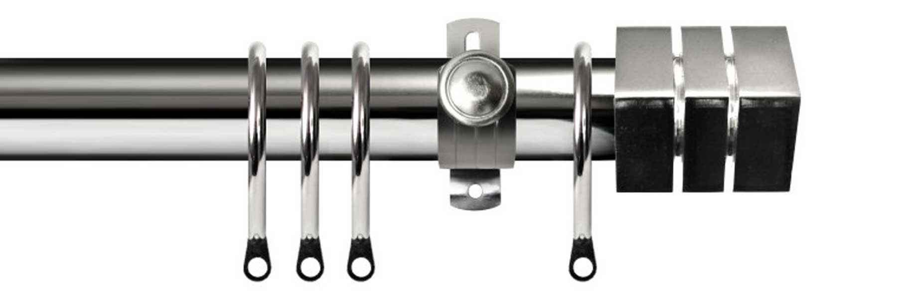 Renaissance 28mm Dimensions Options Polished Silver Cube Finial