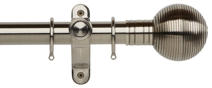 Rolls Galleria Metals 35mm Brushed Silver Ribbed Ball