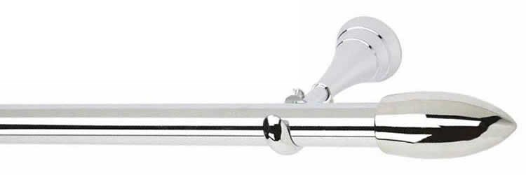 Rolls 28mm Neo Bullet Chrome Eyelet Curtain Pole