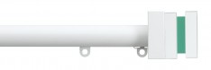 Silent Gliss 1003 23mm Diameter Matt White Crystal Cube Green Tint