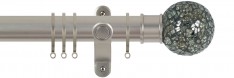 Renaissance 35mm Spectrum Titanium Green Mosaic Finials