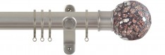 Renaissance 35mm Spectrum Titanium Rose Mosaic Finials