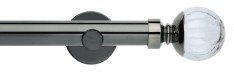 Hallis Neo 28mm Style Glass Ball Black Nickel Eyelet Cyl Brkt