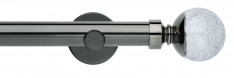 Hallis Neo 28mm Style Shattered Glass Ball Black Nickel Eyelet Cyl Brkt