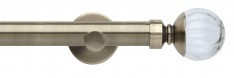 Hallis Neo 28mm Style Glass Ball Spun Brass Eyelet Cyl Brkt